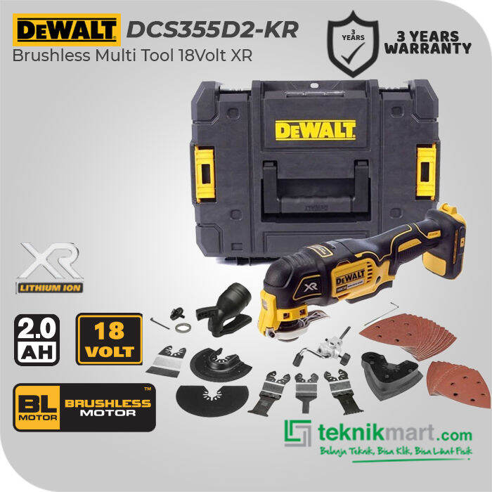 Dewalt DCS355D2 18Volt XR Brushless Oscillating Multi Tool Lazada