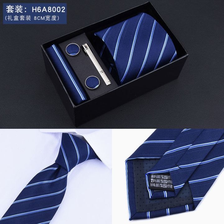 mens-formal-business-tie-six-piece-suit-black-twill-interview-professional-blue-stripe-groom-weddin