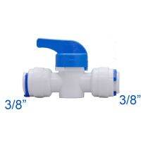 1PC OD 3/8"Ball valve switch Quick connection 3/8 inch quick union on-off direct connection RO Water purifier pipe fitting Valves