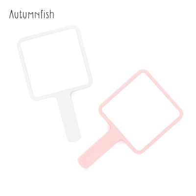 Autumnfish กระจกแต่งหน้ากระจกแต่งหน้าสีขาวสีชมพูเอชดีโมตกระจกโคยติกแบบพกพาสะดวกสบายดีไซน์เรียบง่าย