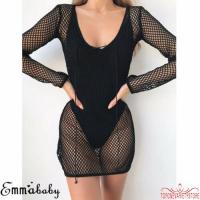 ✿OO✿y Women Hollow Mesh Net Bikini Cover Up Bathing Suit