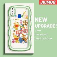 เคส JIUMOO เคส Y95สำหรับ VIVO Y91 Y91i ลายการ์ตูนรูปสัตว์ร่าเริงรวมตัวเป็นคลื่นขอบคลื่นนุ่มแบบดั้งเดิมเคสคลุมทั้งหมดตัวปกป้องกล้องถ่ายรูปเลนส์เคสฝาหลังกรอบด้านหลังนุ่ม