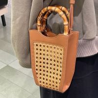 hand-woven vase bag niche design 2023 summer new holiday hollow French stitching crossbody