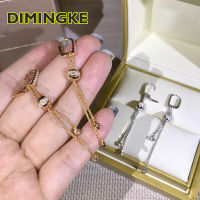 DIMINGKE Fashion Tassel Earrings 100-S925 Sterling Silver Wedding Engagement Party Woman Gift High Jewelry