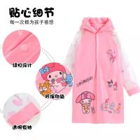 Kawaii Sanrioes Anime My Melody Childrens Cartoon Raincoat Thickened Waterproof Clothing Kids Camping Poncho Rainwear Girl Gift