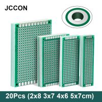 20Pcs PCB Prototype Board Circuit Protoboard Universal Stripboard Prototyping Veroboard 5Pcs Each 2x8 3x7 4x6 5x7cm Soldering