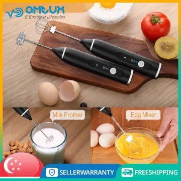 1pc Rechargeable Electric Milk Frother Kitchen Drink Foamer Mixer Stirrer  Coffee Cappuccino Creamer Whisk Frothy Blend Egg Beater