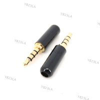 1/2/5pcs 3.5mm Audio Male Connector 4 Pole 3.5 Jack Adapter Headphone Plug Earphone Repair Cable Solder Wire DIY AUX YB23TH