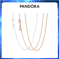 925เงินสเตอร์ลิง Pandora สีโรสโกลด์และสร้อยคอโซ่สมอเรือเงินแวววาวสำหรับเครื่องประดับแฟชั่นลูกปัดน่ารัก Diy สำหรับผู้หญิง