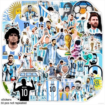 YT 50PCS Messi Argentina stickers FIFA World Cup Qatar 2022 Football champion sticker water cup pull rod box sticker TY