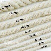 ☈✸✸ Diameter 5mm 6mm 8mm 10mm 12mm No Dyeing Cotton Original Color 100 Cotton Three Strands Twisted Rope Cords 5m or 10m