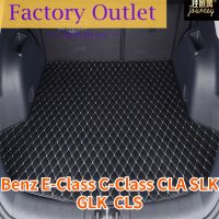 [คลังสินค้าพร้อม] สำหรับ Benz E-Class C-Class CLA SLK GLK CLS Trunk Mats Antiskid Car Cargo Mats PU Leather