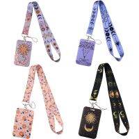 （ใหม่） CB1180 Triple Moon Vintage Sun และ Moon สายคล้องคอ Lanyards ID Badge ผู้ถือบัตรพวงกุญแจโทรศัพท์มือถือสายคล้องคอของขวัญผู้หญิงผู้ชาย