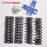 20 Pairs/Lot Solar Wire Connector 30A 1000V IP67 for PV Cable Male &amp; Female for Solar System Connection Plus 1Pair Spanner Wires Leads Adapters