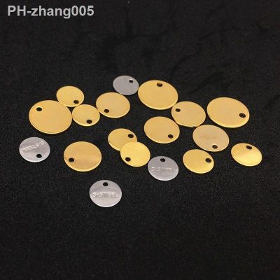 20-50Pcs/Lot Stainless Steel Round Coin 6-15mm Blank Stamping Dog Tags Charms Pendant for DIY Jewelry Making Accessories Crafts