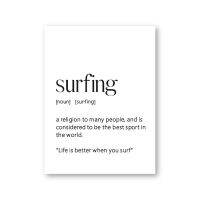 Surf โปสเตอร์ศิลปะพิมพ์ข้อความอ้างอิงอ้างอิงอ้างอิงสำหรับนักท่องของขวัญวันเกิดแบบมินิมอล69F ผ้าใบศิลปะติดผนัง0706