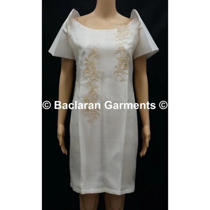 off white filipiniana dress