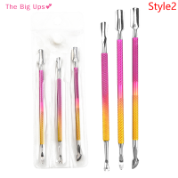 The Big Ups? เล็บ Art dual end สแตนเลส cuticle Pusher ช้อนตายเครื่องมือกำจัดผิว