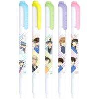 New Limited Japanese Zebra Mildliner Detective Conan Highlighter Double Tip Marker Kawaii Stationery Set WKT7