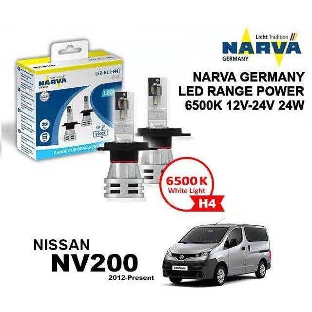 NARVA H4 12V & 24V 6500K Range Performance LED Headlight Bulb Set for