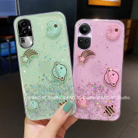 เคสโทรศัพท์ OPPO Reno10 10 Pro+ OPPO A78 NFC Plus 4G 5G เคส ใหม่ลายท้องฟ้าแฟนตาซีดาวเคราะห์เคสโทรศัพท์แฟชั่นแวววาวป้องกันการตกเคสด้านหลังซิลิโคนแข็ง2023