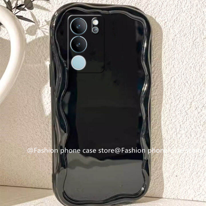 phone-case-เคส-vivo-v29-pro-v29e-v27-v27e-y35-v25e-v25-5g-ยอดนิยมเคสขาตั้งซ่อนรูปนักบินอวกาศสุดเท่-vivov29-5g-สีทึบขอบครีมกรอบป้องกันเลนส์2023แบบนิ่ม