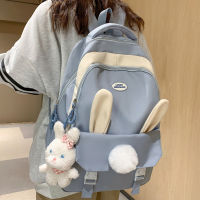 ใหม่ไนลอนกันน้ำผู้หญิงกระเป๋าเป้สะพายหลังสาว Kawaii กระต่ายกระเป๋าเดินทางหญิงนักศึกษาวิทยาลัยน่ารักกระเป๋านักเรียนสไตล์ญี่ปุ่นรายการที่