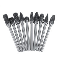 10pcs Tungsten Steel Grinding Head Tungsten Carbide Burrs Sets Mini Drill Diamond Burs Material Dremel Accessories