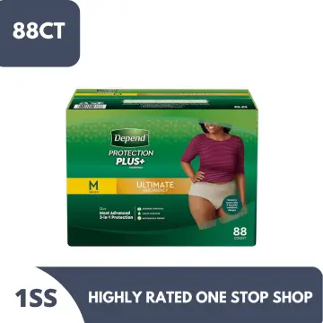 Depend Protection Plus Ultimate Underwear for Women, Large (84 Count)