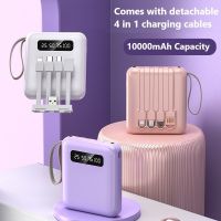 Mini Power Bank 5000/10000/20000mAh with 4 in 1 Charging Cables Digital Display Power Bank Universal Portable External battery ( HOT SELL) gdzla645