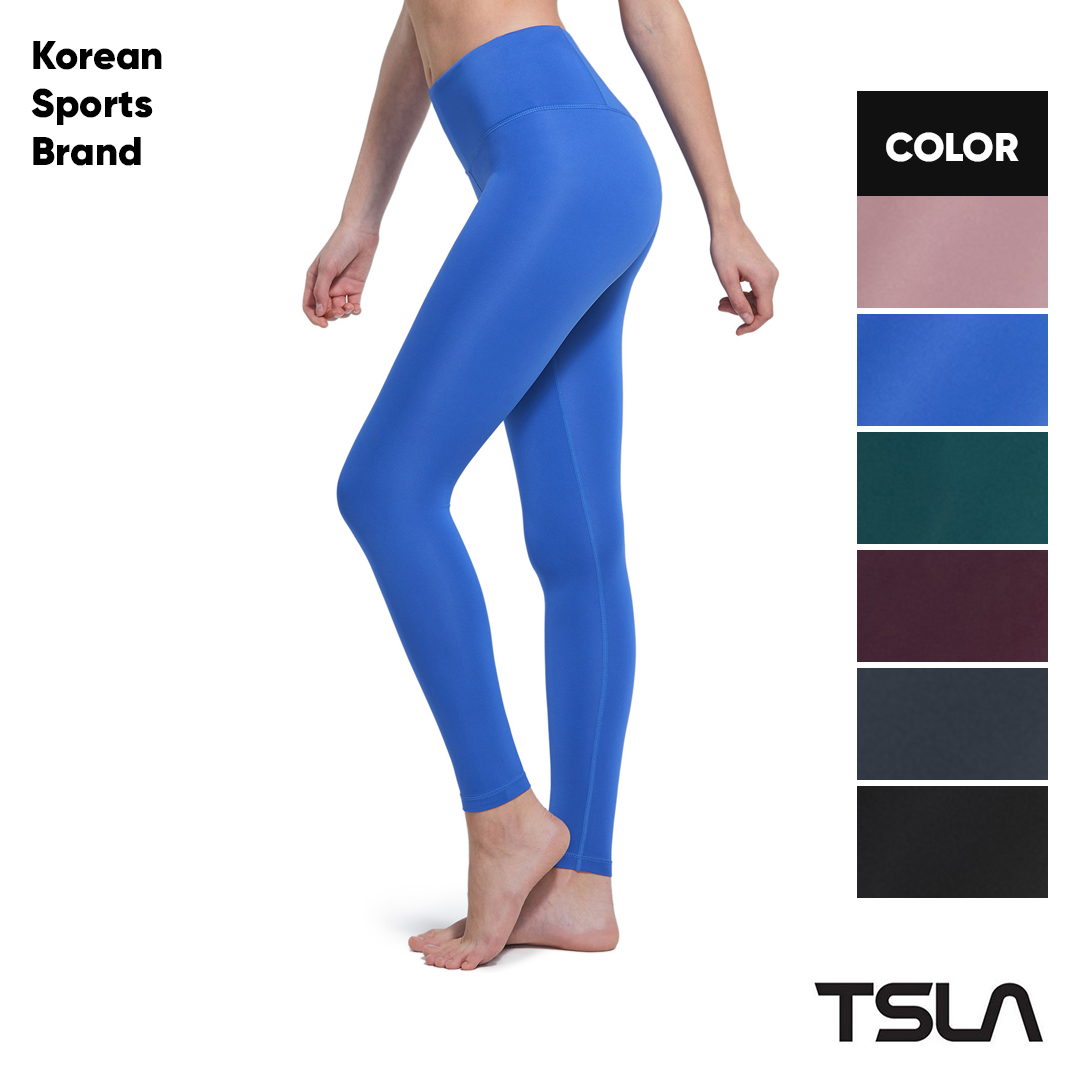 Tummy Control Yoga Capris Stretch Workout Leggings TSLA Women High Waist Yoga Pants with Pockets 