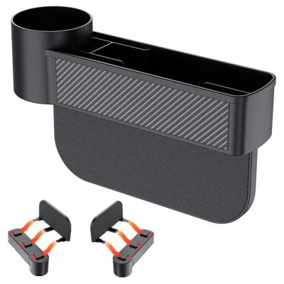 2-in-1 Car Seat Space Organizer Storage Pockets Auto Space Stowing Tidying for Cup Holder Storage/Cellphone/Wallet/Key