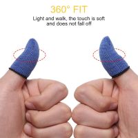 BHEM8 1 Pair Knitted Fabric Anti-static Breathable Sensitive Sweatproof Gloves Fingers Cover Game Controller Finger Sleeve