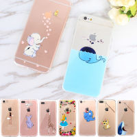 for funda iphone 7 case silicon cover case for 5s se 7plus 8plus 5 s whale cat luxury soft silicon for coque iphone 6 s x
