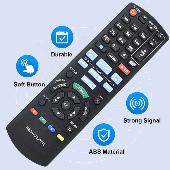 n2qayb000719-remote-control-for-panasonic-blu-ray-disc-player-dmp-bdt220-dmp-bdt120-bdt220c-remote-control-replacement