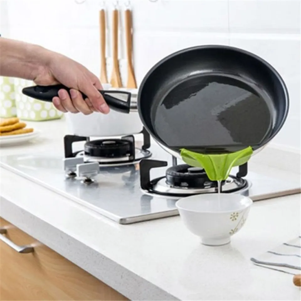 1pc Anti-spill Cooking Pot Round Mouth Edge Guide Pouring Spout Liquid  Funnel For Pots And Pans