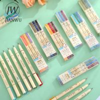 【hot】 JIANWU 3 Pcs/Set  Four Seasons Soft Painting Student Writing Markers Pens Stationery School Supplies