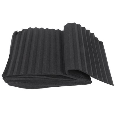 12 Pcs Black Acoustic Panels Soundproofing Foam Acoustic Tiles Studio Foam Sound Wedges 2.5 x 30 x 30cm