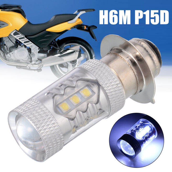 bokali-1x-h6m-p15d-20smd-80-วัตต์สีขาว-led-หลอดไฟหน้าสำหรับรถจักรยานยนต์รถ-atv-yamaha