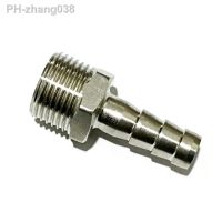 1/4 quot; 3/8 quot; 1/2 quot; BSP Male Thread To 8mm 10mm 12mm Hose Barb 201 Stainless Steel Pipe Fitting Connector Coupler Adapter