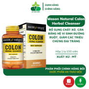 Viên Uống MASON NATURAL Colon Herbal Cleanser Giúp Giảm Các Triệu Chứng