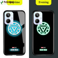 สำหรับ Realme 10เซลล์เคสโทรศัพท์ส่องสว่างเรืองแสงในที่มืดเคสโทรศัพท์มหัศจรรย์สำหรับเด็กผู้ชายซูเปอร์ฮีโร่สำหรับผู้ชายเคสมันวาวโลโก้สไปเดอร์แมนไอรอนแมนปลอกฝาหลังกระจกเทมเปอร์