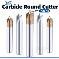 เครื่องตัดกลมมุมรัศมีคาร์ไบด์ End Mill 12mm CNC Tool R0.5 R1 R2 R3 Chamfering Outside Radii Quarter Circle Router Bit