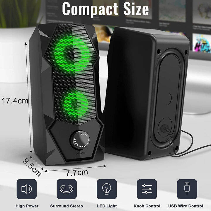 spkpal-computer-speakers-rgb-gaming-speakers-for-pc-2-0-wired-usb-powered-stereo-volume-control-dual-channel-multimedia-aux-3-5mm-for-laptop-desktop-monitors-10w