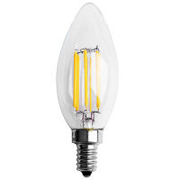 Dimmable E12 6W COB Edison Candle Flame Filament LED Light Bulb Lamp 10*3.5cm