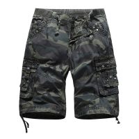 2023 Mens Military Cargo Shorts Men Summer Army Camouflage Cotton Shorts Men Loose Multi Pocket Shorts Homme Casual Shorts Mens