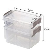 Transparent Plastic Certificate Jewelry Stackable Storage Box with Lid Dust-proof Groceries Organizer