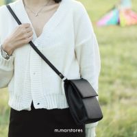 กระเป๋าสะพายข้าง CROSSBODY BAG #BLACK/WHITE  SIZE : 4.5”x2”x7”