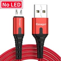 ZF Essager สายเคเบิลสำหรับ Xiaomi ไมโคร USB LED Samsung 3A แอนดรอยด์ชาร์จเร็วสายสายรับส่งข้อมูลที่ชาร์จไมโครยูเอสบีสายโทรศัพท์มือถือ3M 2เมตร