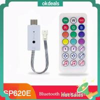 OKDEALS 5V ค่ะ ตัวควบคุมพิกเซลเพลงแบบ SP620E ยูเอสบี รีโมท IR ระยะไกล ไฟหรี่แสง ของใหม่ 21Key ตัวควบคุมเพลง RGB สำหรับไฟเส้น LED